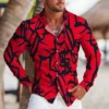 Summer new fashion men's shirt shirt, leisure outdoor street new popular high -definition pattern men's increase code 2024 - Image 4