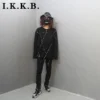 Loose punk style Liuding irregular decoration T-shirt dark small fashion men's bottoming shirt t spring and autumn round neck ba - Image 5