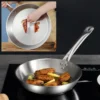 Stainless Steel Skillets 26/28cm Frying Pan Non Stick Bottom Pans Cookware Fried Steak Pot for Cooking Kitchen Home - Image 4