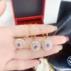 HOYON 18K Gold Color One Eye Necklace Women's Jewelry Diamond Style Bijoux Femme Collares Natural Gemstone Pendant With Necklace - Image 3