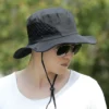 Unisex Summer Foldable Sun Fisherman Hat Men Women Wide Brim Casual Travel Beach Sunscreen UV Outdoor Sport Fishing Cap R22 - Image 5