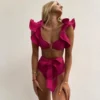 Two-Pieces Women Floral 2024 Push-Up Padded Bra Ruffles Bandage Bikini Set Swimsuit Swimwear Bathing Suit Beachwear Biquini - Image 5