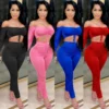 two piece set tracksuit women 2 piece sets womens outfits crop top stacked leggings fall clothes two pieces outfits dropshipping - Image 2