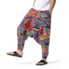 Men's Hippie Baggy Boho Yoga Harem Pants Dizziness African Pattern Print Genie Sweatpants Cotton Casual Hip Hop Ankara Pants - Image 2