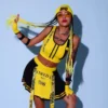 Yellow Cheerleader Uniform Hip Hop Clothes Female Jazz Dancewear Rave Outfit Girl Sets Stage Costume Festival Clothing DL8204 - Image 5