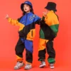 Kid Cool Hip Hop Clothing Pockets High Neck Jacket Top Coat Running Casual Jogger Pants Girls Boys Jazz Dance Costume Clothes - Image 5