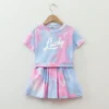 2Pcs Tie dye Summer Big Kids Baby Tall Girls Clothes Tops T-shirt Skirt for 10 11 12 13 14 15 16 Years Old 150cm 160cm Height - Image 3