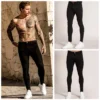 Blue Stretch Skinny Jeans Men Denim Pants Elastic Waist Zipper Fly Solid Color Trousers Harajuku Washed Hip Hop Black Jean Pants - Image 5