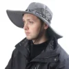 UPF 50 Sun Hat Bucket Autumn Men Women Fishing Boonie Hat Sun UV Protection Long Large Wide Brim Mesh Hiking Outdoor Beach Cap - Image 4
