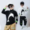 Spring Children Boys Long Sleeve T-shirts Cartoon High Collar Bottoming Tops for Teenage Toddler Boy Clothes 4 8 12 14 16Years - Image 4