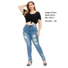 Women's Jeans Ripped Plus Size Mom Jean Distressed Boyfriend Big Size Jean Tapperd Stretchy Elastic Waist Denim Pants ouc711 - Image 5