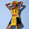 Yellow Cheerleader Uniform Hip Hop Clothes Female Jazz Dancewear Rave Outfit Girl Sets Stage Costume Festival Clothing DL8204 - Image 4