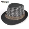 Parent-child Kids Boys Men Straw Hat Sun Protection Fedora New Fashion 2024 Summer Short Sleeve Breathable Sunhat Beach Cap - Image 4