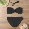 Sexy Bandeau Bikini Set 2023 Women Brazilian Swimsuit Solid Swimwear Female Summer Beachwear Bathing Suit Bequine - Image 4