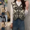 Women Vintage Hollow Out Crochet Crop Top Vest Embroidery Floral Sleeveless Jacket Cardigan Button Down Boho Hippie Casual New - Image 4