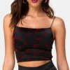 2021 Sexy Backless Bandage Cami Spaghetti Strap Top Summer Goth Sleeveless Cropped Y2K Streetwear Women Black Red Clothes - Image 6