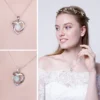 JewelryPalace Heart Love 2.4ct Created Opal 925 Sterling Silver Pendant Necklace for Women No Chain - Image 4