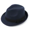 LUCKYLIANJI Vintage Boys Girls Kids Child Rolled Brim Trilby Fedora Hat Pinch Crown Jazz Cap (54CM Adjust Rop Inside) - Image 3