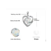 JewelryPalace Heart Love 2.4ct Created Opal 925 Sterling Silver Pendant Necklace for Women No Chain - Image 5