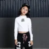 Girls Hip Hop Clothes Black White Dancing Sweatshirt Shirt Top Kids Ballroom Custumes Street Wear Performance Shows Dance Suits - Image 5