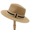 Fashion Women Men Straw Sun Hat With Wide Brim Panama Hat For Beach Fedora Jazz Hat Size 56-58CM - Image 4