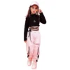 Girls Jazz Hip Hop Dancing Costumes for Kids Black T Shirt Crop Tops Jogger Pants Ballroom Performance Show Dance Clothes - Image 5