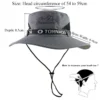 UPF 50 Sun Hat Bucket Autumn Men Women Fishing Boonie Hat Sun UV Protection Long Large Wide Brim Mesh Hiking Outdoor Beach Cap - Image 6