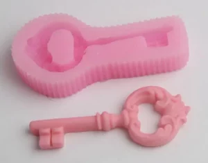 Fine Retro Key Shape Silicone Mold Gypsum Wax Aromatherapy Candle Wax Mold - Image 2
