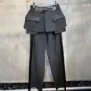 HIGH STREET Women Wide Leg Pants Luxury High Waist Trousers Women Two Piece Skirt Pants Top Quality - Image 5