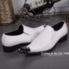 ntparker Fashion Pointed Toe Man Shoes Designer Leather Dress Shoes for Man White Wedding/ Business Shoes Man, Big Sizes US6-12 - Image 6