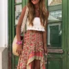 Boho Print Long Skirts Women Summer Beach Bottoms Elastic Waist Gypsy Ethnic Oversize Ladies Skirt Female 2021 Vintage Clothing - Image 2