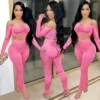 two piece set tracksuit women 2 piece sets womens outfits crop top stacked leggings fall clothes two pieces outfits dropshipping - Image 3