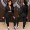 two piece set women tracksuit two piece women sets sweatsuits for female club outfits 2 pieces sets winter clothes 2020 - Image 4