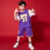 Kids Concert Hip Hop Clothing Cheerleader T Shirt Shorts Streetwear Basketball Uniforms for Girls Boys Dance Costume Clothes - Image 4
