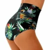 Fashion Summer Women's High Waist Swimsuit Bikini Bottoms Tankini Bottom Swim Shorts Plus Size Floral Print Shorts - Image 5