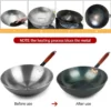 Konco Handmade Iron Wok Traditional Cookware Iron Pot Non-coating Healthy Wok Gas Cookware-30/32/34CM - Image 6