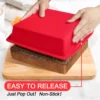 WALFOS Food Grade Brownie Pan Non-Stick Square Silicone Cake Mold Cake Pan Baking Pans Mould Bread Mold Bakeware DIY Cake Tools - Image 3