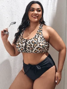 2022 Women Bikinis Set Swimwear Plus Size High Waist Floral Swimsuit Larges Big Plussize Swimming Suits Bathing Beachwear New - Image 3