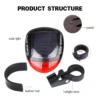 2 LED Red Bike Solar Energy Light 3 Modes Seatpost Lamp Rechargeable Bicycle Tail Rear Light Bicycle Accessories FlashLight - Image 6