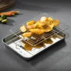 304 Stainless Steel Baking Tray with Pastry Cooling Grid Rack Nonstick Cake Pan Home Deep Oven Plates Kitchen Bakeware Tools - Image 5