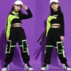 Kids Ballroom Hip Hop Clothing Outfits Crop Top Sweatshirt Streetwear Tactical Cargo Pants for Girls Jazz Dance Costume Clothes - Image 4