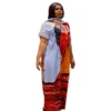 Spring Fashion African Plus Size Print Dresses for Women African 3/4 Sleeve O-neck Wedding Party Long Maxi Dress Gowns Outfits - Image 2