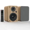 80W 2.0 Active Speakers Bookshelf Bluetooth Speaker Hi Fi Home Theater Wooden Music Soundbox For TV PC Subwoofer Bass Effect USB - Image 2