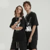 Vintage Anime Graphic Tees for Men Women Retro Cotton T-Shirt Short Sleeve Tops Summer Casual Oversized Tshirt Gothic Streetwear - Image 6
