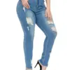 Women's Jeans Ripped Plus Size Mom Jean Distressed Boyfriend Big Size Jean Tapperd Stretchy Elastic Waist Denim Pants ouc711