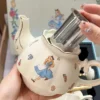 Luxury Gilding Ceramics Princess and Cute Rabbit Ceramic Coffee Cup and Saucer Set Tea Pot Premium Gold Painting Craft - Image 4
