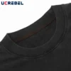 Demon Print Short Sleeve T-shirt Mens Streetwear Crew Neck Cotton Tee Summer Loose Half-Sleeve Tshirt Men - Image 3