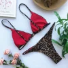 Women Summer Bikini Set Biquinis Sexy Animal Leopard Printed Bandage Padded Bra Swimsuit Bathing Suit Beach Swimwear - Image 2