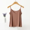 Spaghetti Strap Top Women Halter V-Neck Basic Cami Sleevless tank tops Women's Summer Camisole Solid color - Image 4