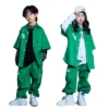 Girls Hip Hop Letters Shirt Cargo Pants Boys Cool Jacket Street Dance Clothes Sets Joggers Kids Blouse Streetwear Jazz Costumes - Image 6